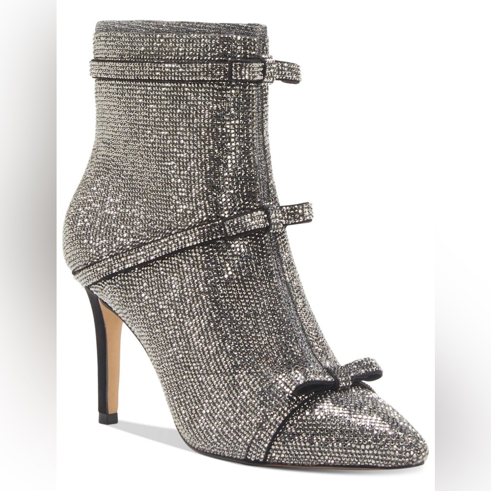 INC Womens International Concepts Shoes Inc Isauria Stiletto Booties Rhinestone